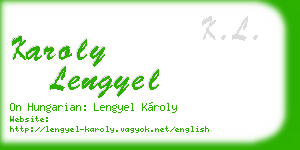 karoly lengyel business card